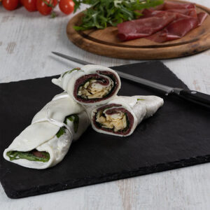 Sfoglie di mozzarella farcita